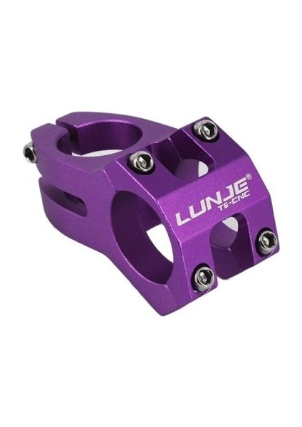 Lunje Dağ Bisikleti Gidon Boğazı 31.8 mm Mor Yüksek Mukavemetli Alüminyum 45 mm