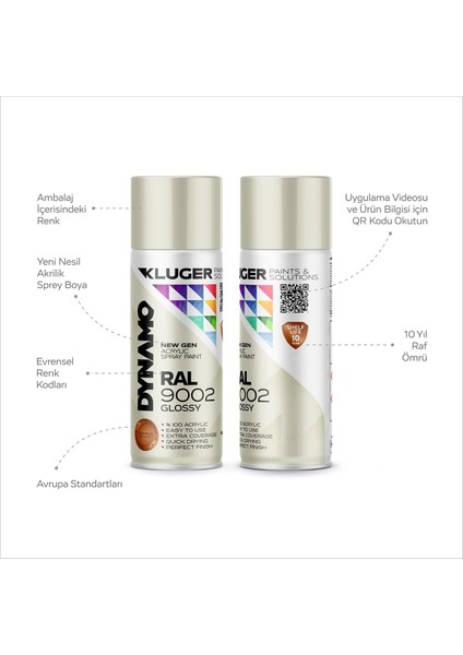 Gri Beyaz Spey Boya Ral 9002 fiyatları