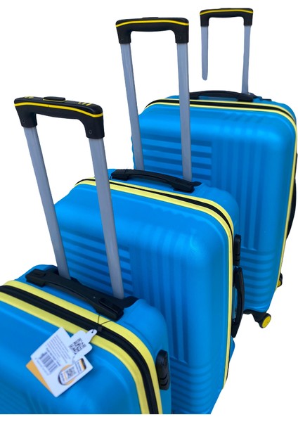 My Valice Puzzle Abs Kabin Orta ve Büyük Boy Turkuaz 3'lü Valiz Seti