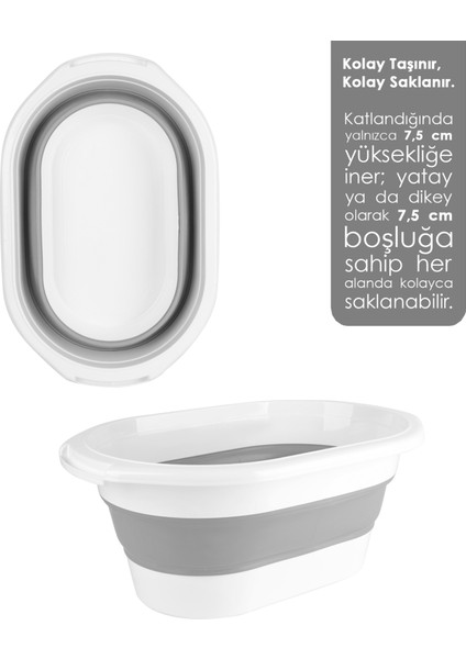 18 Litre Katlanır Çamaşır Sepeti - Katlanabilir Akordiyon Silikon Çamaşır Sepeti fırsatları