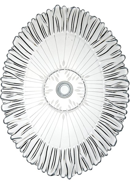 33 cm Oval Ayaklı Cam Meyvelik Sunum Kasesi Vega Desenli fiyatları