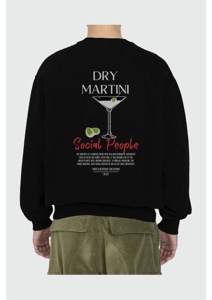 Dry Martini Arka Baskılı Oversize Sweatshirt Erkek Kadın Unisex fiyatları