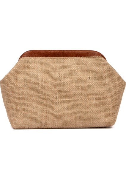 Kadın Kahve Renk Detaylı Jüt Hasır Portföy & Clutch Çanta modelleri