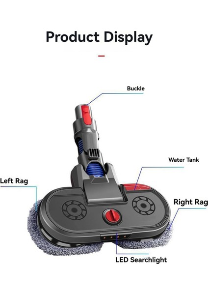 Dyson V7 V8 V8 V8 V11 V11 Vakum Temel Parçaları Saf ve Kuru Püskürtme Kafası Anahtar Kilidi (Yurt Dışından)