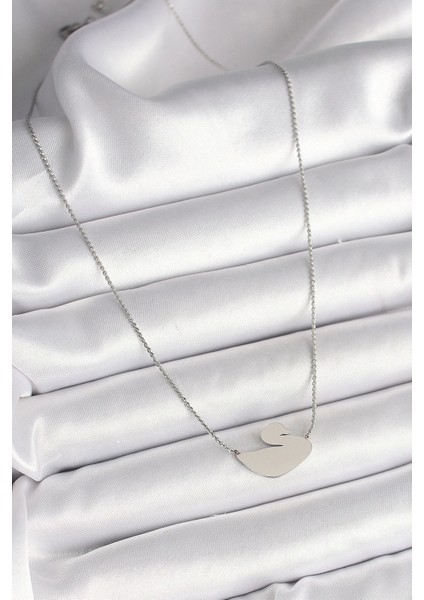 Bfs 316L Çelik Gümüş Renk Zincir Kuğu Model Kadın Kolye fiyatları