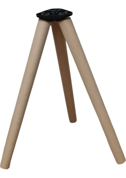 Ham (Boyasız) Konik 41 cm Ahşap Mobilya, Sehpa Ayağı – 3 Adet + Bağlantı Aparatı Dahil Puf, Berjer, Sehpa, Tv Ünitesi Için