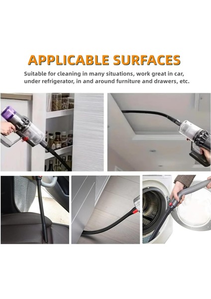 Dyson V7 V8 V10 V11 V15 V15 Vakum Crevice Fırça Kiti Temizleyici Düz Fırça Başı U-Şekilli Fırça ile (Yurt Dışından) modelleri