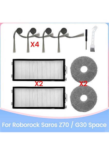 Roborock Saros Z70 / G30 Uzay Robot Süpürge Ataşmanları Için 10 Adet (Yurt Dışından)
