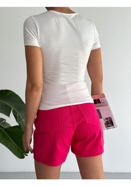 Kadın Kısa Kollu Kare Yaka Viskon Bluz BLZ11870 modelleri