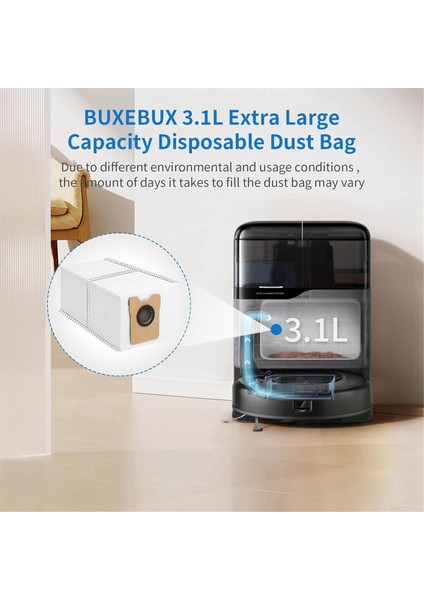 14 Paket Toz Torbaları Eufy C20 Omni Robot Vakum Temizleyici Büyük Kapasiteli Tek Kullanımlık Vakum Torbaları (Yurt Dışından) fiyatları