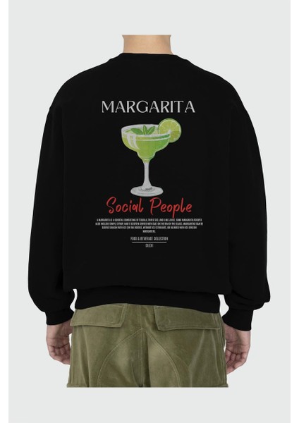 Margarita Arka Baskılı Oversize Sweatshirt Erkek Kadın Unisex fiyatları