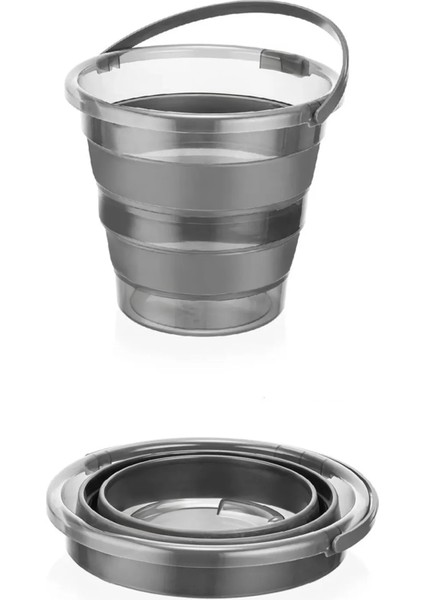 2'li Set Katlanabilir Çamaşır Sepeti Katlanabilir Akordiyon Su Kovası Temizlik Seti - Platin Serisi modelleri