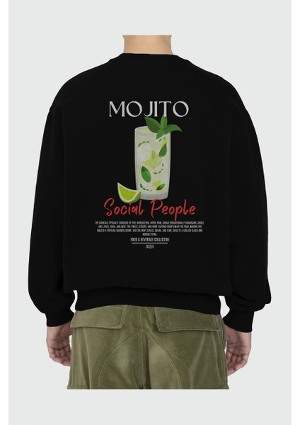 Mojito Arka Baskılı Oversize Sweatshirt Erkek Kadın Unisex fiyatları