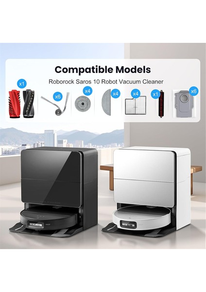 29 Paket Aksesuar Kiti Roborock Saros Için 10 Robot Vakum, Bu Yedek Parçalar Uyumludur (Yurt Dışından) modelleri