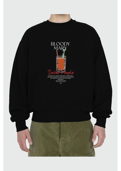Bloody Mary Ön Baskılı Oversize Sweatshirt Erkek Kadın Unisex fiyatları