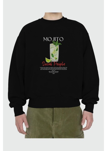 Mojito Ön Baskılı Oversize Sweatshirt Erkek Kadın Unisex fiyatları