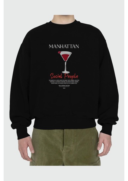 Manhattan Ön Baskılı Oversize Sweatshirt Erkek Kadın Unisex fiyatları