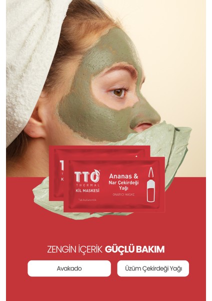 Thermal Ananas ve Nar Çekirdeği Yağ Içeren Kil Maskesi fiyatları