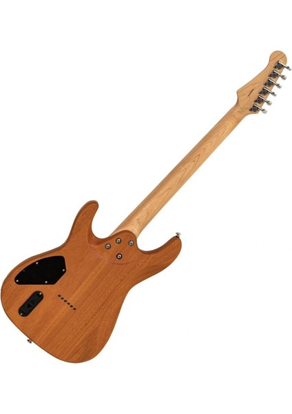 FTS300A Mat Koyu Kahve Okoume Ağacı Hh Aktif Perdesiz Elektro Gitar