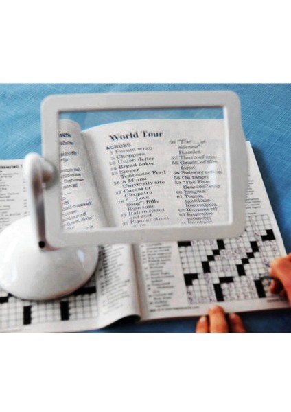 3x 360 Derece Döndürme Ekranlı, Çok Fonksiyonlu Masaüstü Büyüteç 3x