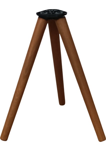 38 cm Açık Meşe 3’lü Ahşap Konik Sehpa Ayağı Seti | 3 Girişli Bağlantı Aparatları ve Vidalar Dahil