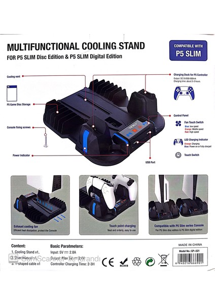 Ps5 Slim Çok Işlevli Soğutucu Stand modelleri