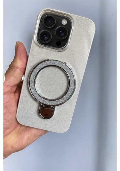 IPhone 16 Pro Max Uyumlu Kılıf Simli Standlı Tasarım Premium Kapak fırsatları