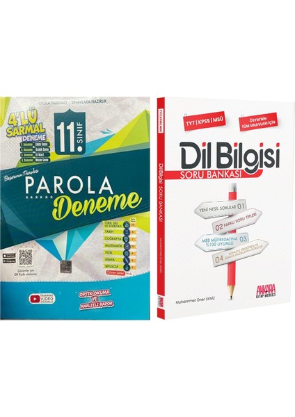 Evrensel Iletişim 11. Sınıf Sarmal 4 Lü Deneme ve Akm Dil Bilgisi Soru Bankası Seti 2 Kitap
