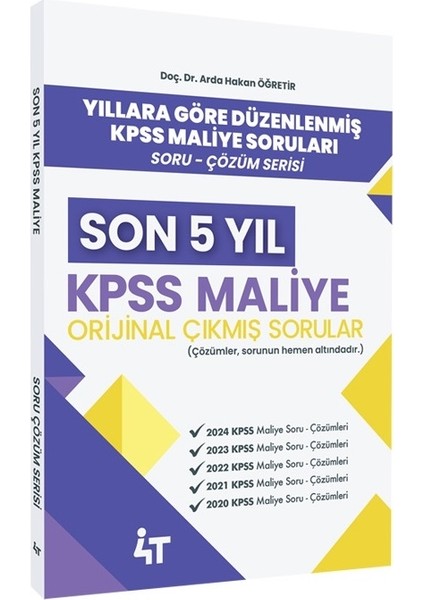 Son 5 Yıl Kpss Maliye Çıkmış Sorular
