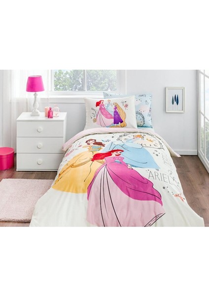 Princess Time Tek Kişilik Disney Lisanslı Lastikli Fitted Çarşaf Çocuk Nevresim Takımı fiyatları