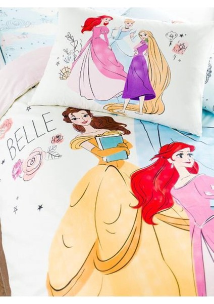 Princess Time Tek Kişilik Disney Lisanslı Lastikli Fitted Çarşaf Çocuk Nevresim Takımı modelleri
