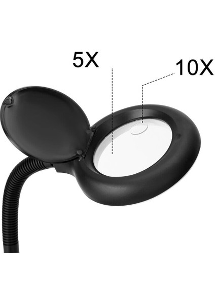 Esnek 5x /10X,40 LED Işıklı Büyüteç ,lamba Büyüteç Okuma, Çalışma Lehim Masa Lambası A808
