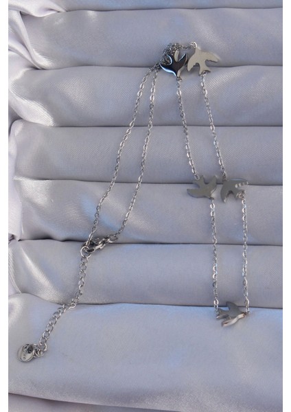 Bfs 316L Çelik Gümüş Renk Kuş Model Kolye fiyatları