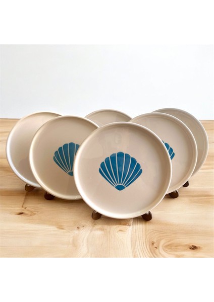 Kahvaltı Takımı 6 Kişilik Tokyo Serisi Istiridye Dekorlu M1