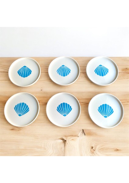 Kahvaltı Takımı 6 Kişilik Tokyo Serisi Istiridye Dekorlu M1 modelleri