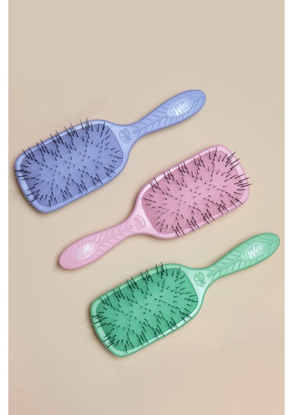Go Green Paddle Detangler Kalın Telli Saçlar Için Geniş Saç Fırçası Pembe fırsatları