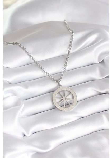 Bfs 316L Çelik Gümüş Renk Zirkon Taşlı Rüya Kapanı Model Işeme Detay Kadın Kolye fiyatları