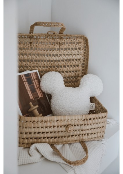 Beyaz Souris Teddy Yastık