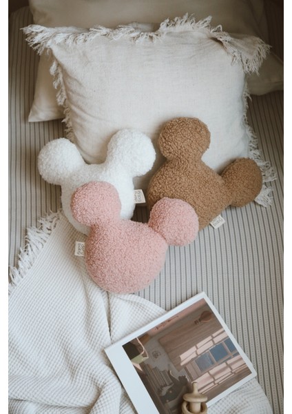 Beyaz Souris Teddy Yastık