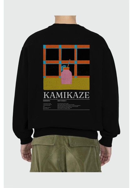 Kamikaze Arka Baskılı Oversize Sweatshirt Erkek Kadın Unisex fiyatları