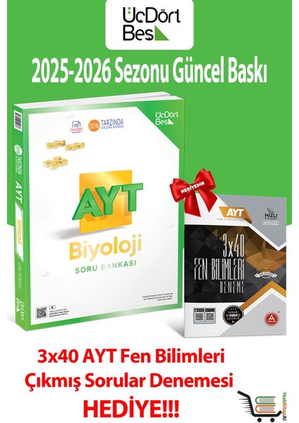 -AYT Biyoloji 2026 Model Soru Bankası Seti Hediyeli!