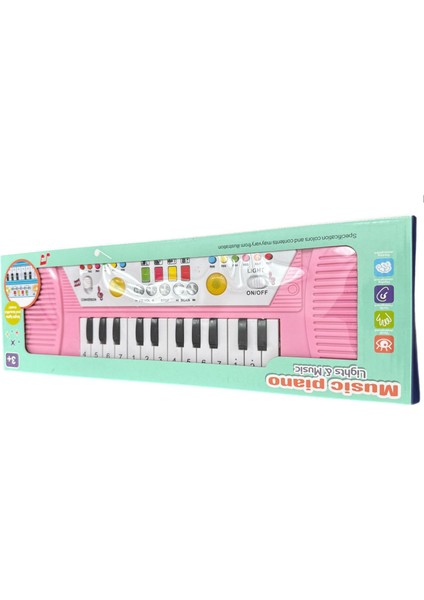 Sesli Işıklı 24 Tuşlu Çocuk Piyano Pembe Müzik Org fiyatları