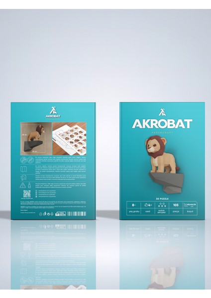 ® Yavru Aslan Kral Duvar Dekoru 3D Papercraft Maket indirimleri