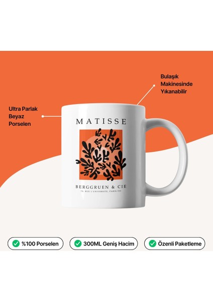 Henri Matisse Desen Porselen Kupa Bardak, 300ML, Tabloe modelleri