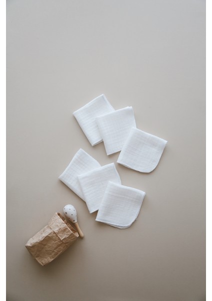 4kat Müslin 6lı 25*25 Ağız Mendili