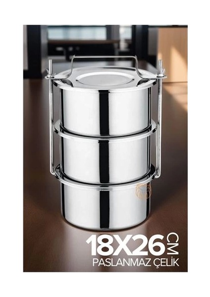 Bfs Xl 18X26 cm Sefer Tası Paslanmaz Çelik Yemek Kabı