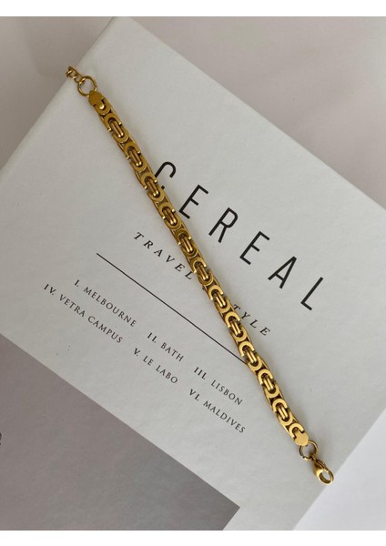 Çelik Kral Model Gold Bileklik fırsatları