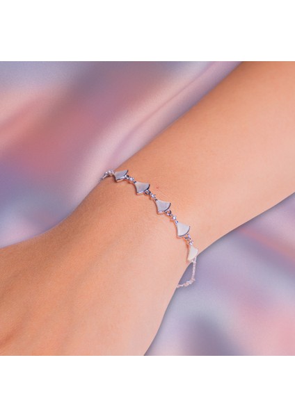 Gümüş Ginkgo Yapraklı Mat Bileklik – 925 Ayar Gümüş fiyatları