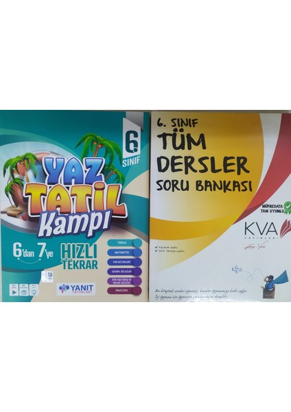 Yanıt Yayınları 6. Sınıf Yaz Tatil Kitabı+Kva Tüm Dersler Soru Bankası