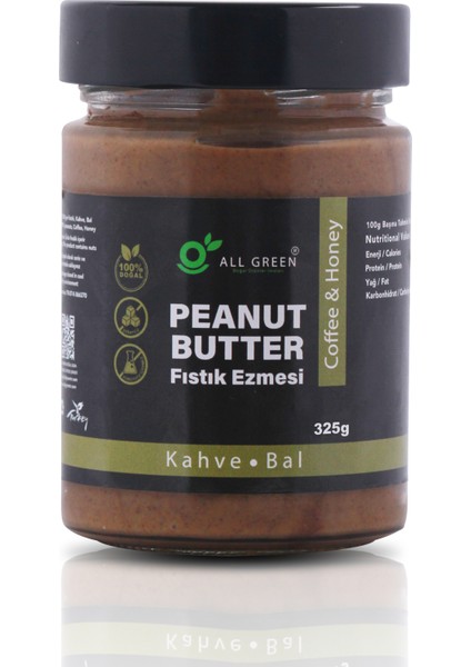 Kahveli Fıstık Ezmesi | %100 Doğal fıstık ezmesi, kahve, doğal bal fiyatları